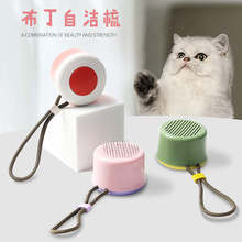 宠物便携式自洁梳猫咪狗狗通用去浮毛按摩针梳清洁梳毛美容用品