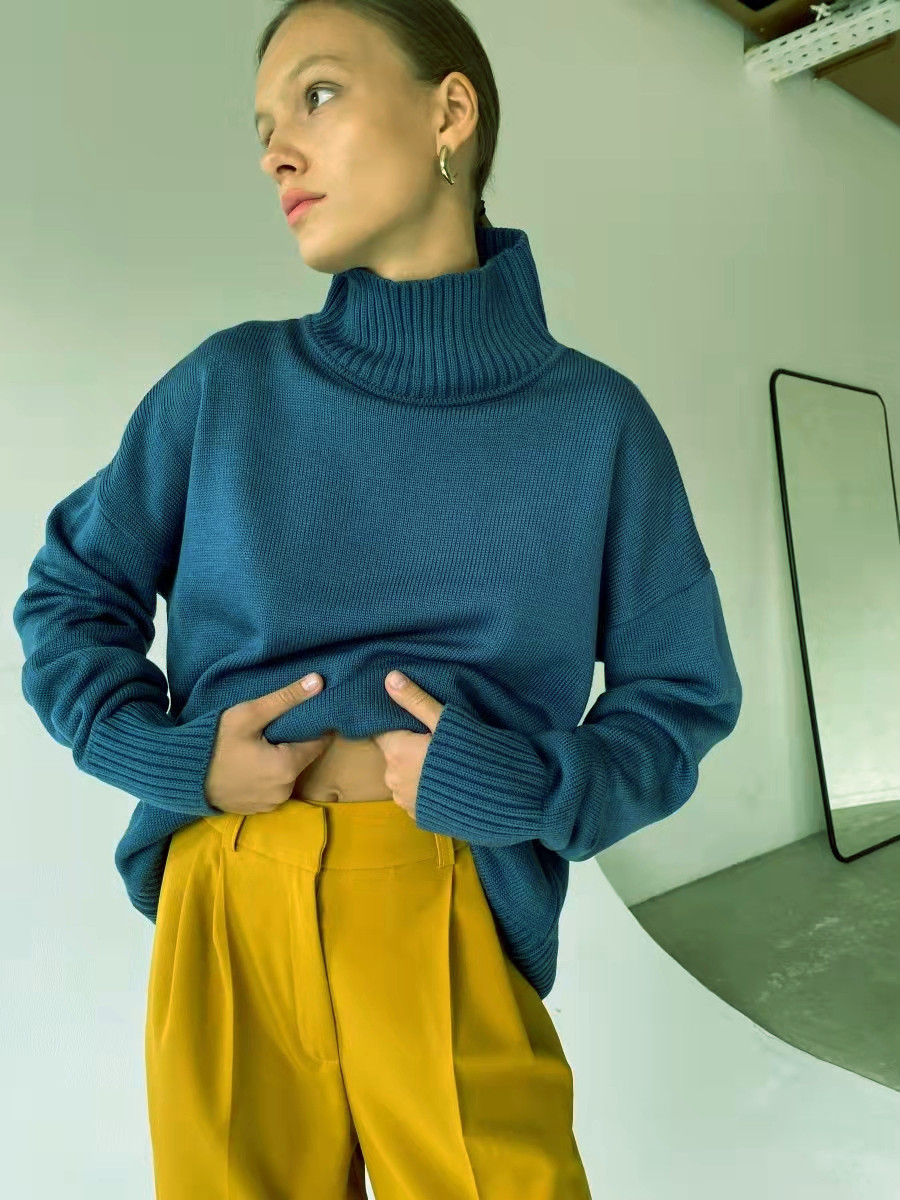 ​​Luxury Lambswool Turtleneck Sweater – Slim Fit Winter Pullover In 9 Seasonal Colors​​_voghion.com