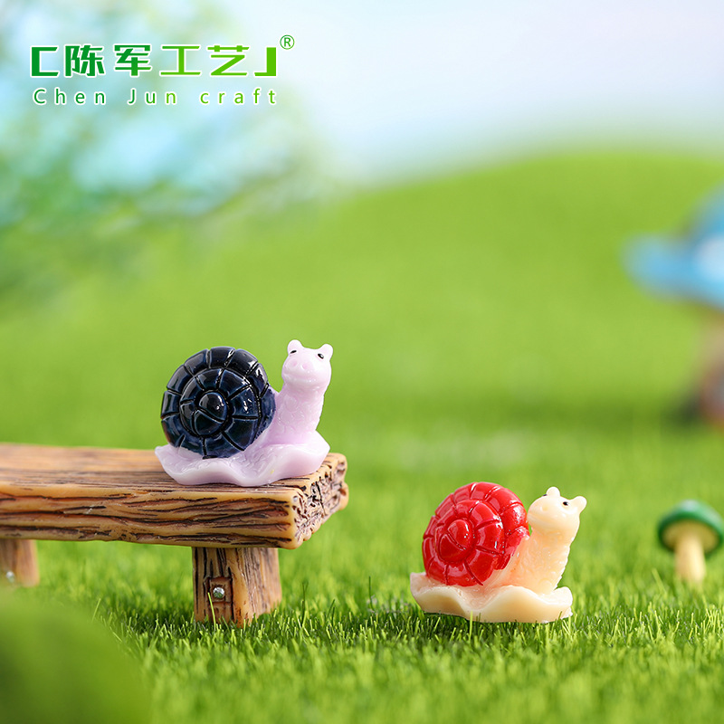 3 màu ốc sên mini, phụ kiện tiểu cảnh rêu đa dạng, nhựa resin dễ thương (z-CJ-850)