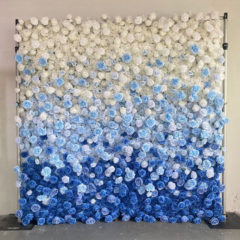 5D Fabric Backed Simulation Rose Flower Wall Gradient Simulation Rose Flower Simulation Flower Wall Decoration