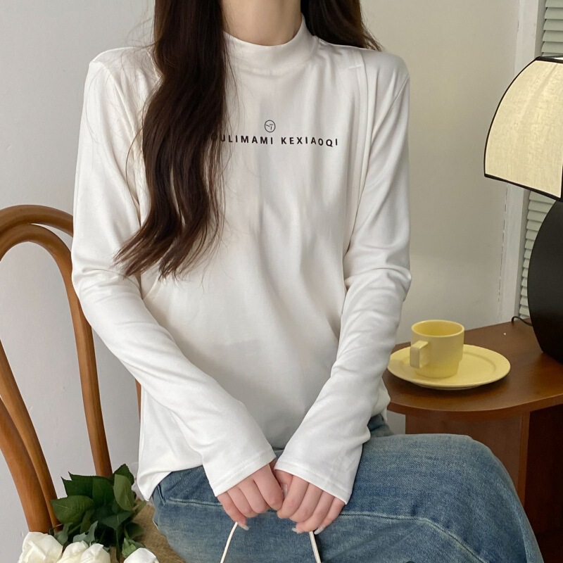 9215 postpartum nursing top autumn and winter bottoming shirt de Velvet autumn clothes small stand collar nursing period chest cartoon print