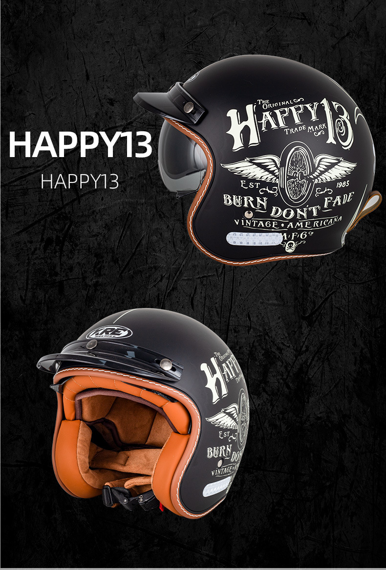 New motorcycle electric car helmet men and women summer helmet 3/4 retro motorcycle safety helmet 3C standard