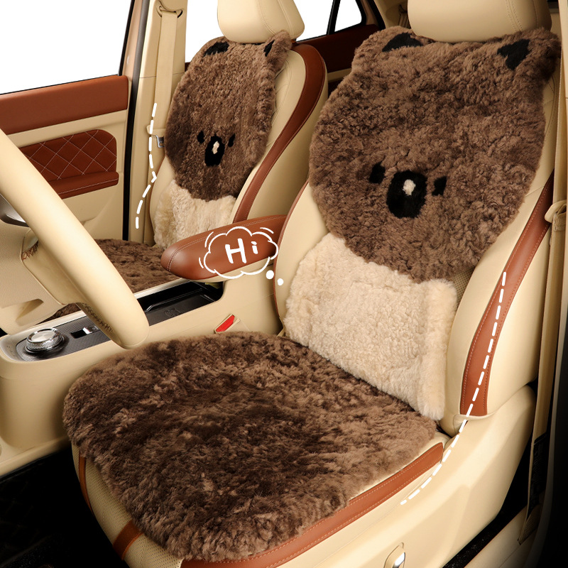 汽车坐垫冬季羊毛绒座椅垫毛绒加厚保暖适用星越L星愿速腾欧拉用