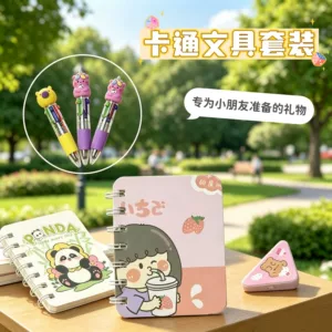 六一文具套装小学生开学礼物可爱四色笔本子礼袋装儿童节伴手礼
