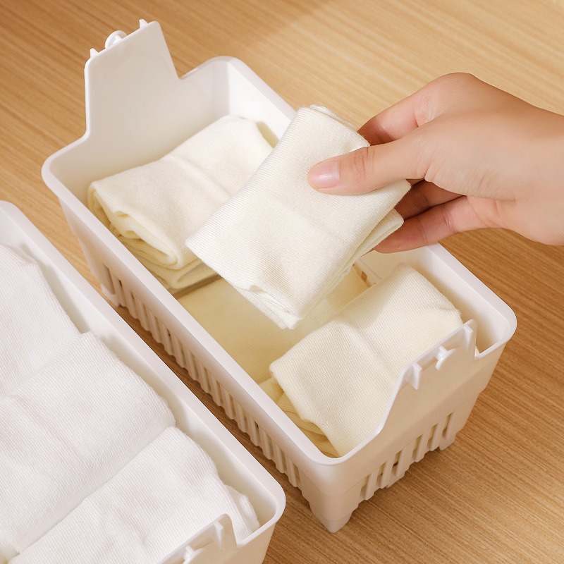 Armario de almacenamiento de ropa interior multifuncional estante de almacenamiento de ropa interior de baño colgante multicapa cesto de drenaje casero de doble gancho