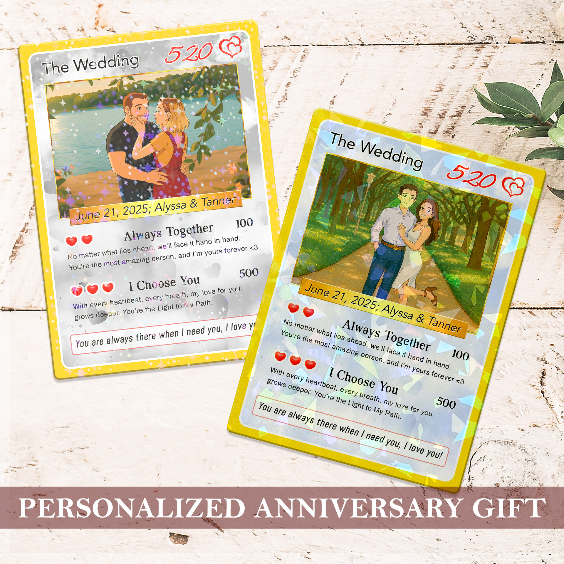 Cross-Border Dropshipping of Flash Cards, Custom Laser Cards, Custom Photos, Valentine's Day Gifts, Anniversary Anime Cards, Flash Cards