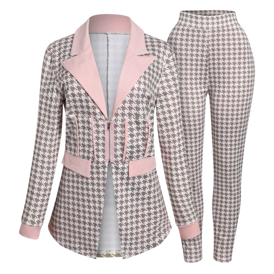 K10400 Amazon estación independiente suministro europeo y americano transfronterizo nuevo verde fruta collar traje pantalones traje de dos piezas al por mayor image 1