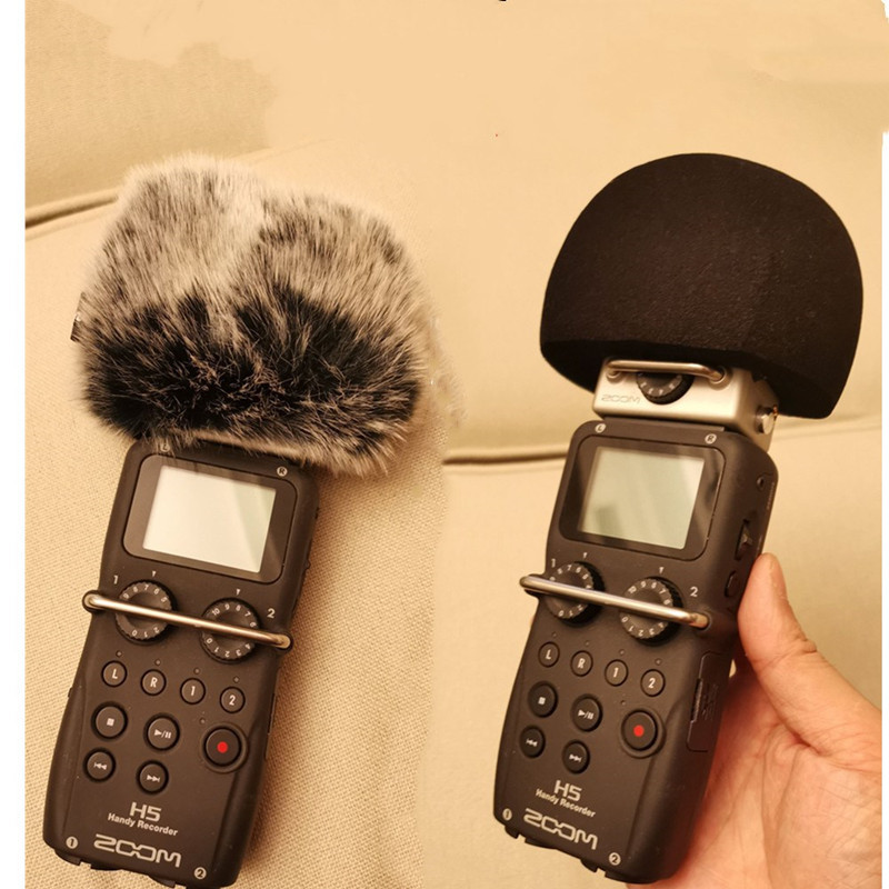 Suitable for Zoom---H5/H6 Recording Pen Sponge Cover Microphone Windproof Fur Cover High-Density Windproof Fur Cover Suitable for Zoom---H5/H6 Recording Pen Sponge Cover Microphone Windproof Fur Cover High-Density Windproof Fur Cover
