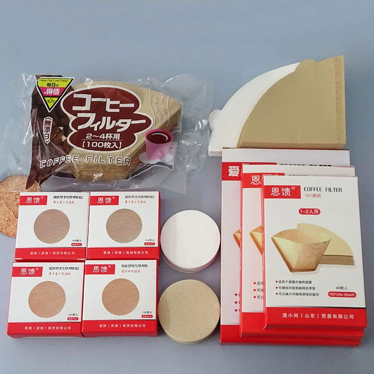 Фильтровальная бумага для кофе Конический основной цвет Ручной капающий фильтр-чашка V60 Хороший филармонический пресс Moka Pot Американская машина Белая фильтровальная бумага