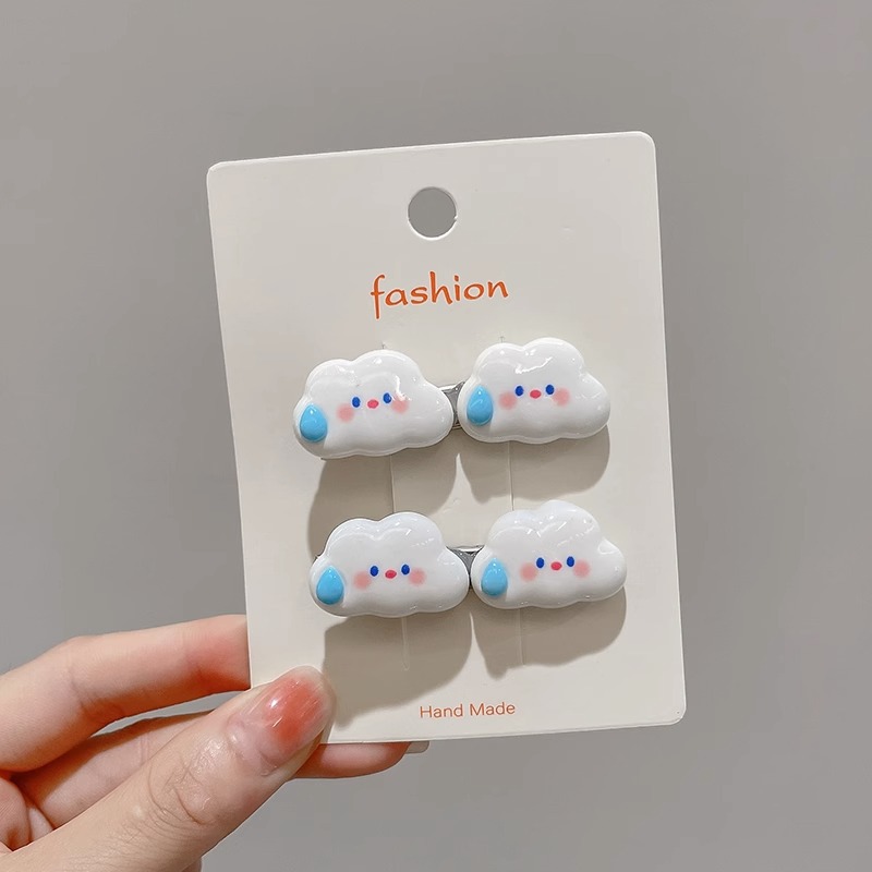 Pinza para el cabello de dopamina sin costuras de color caramelo clip lateral femenino flequillo clip para el cabello roto tocado clip de pico de pato y2k horquilla de una palabra