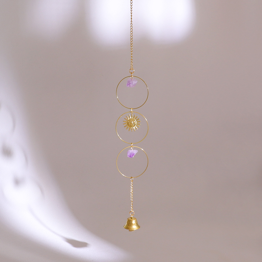 Einfacher Stil Mond Blumen Kristall Kristall Kupfer Sonnenfänger Windspiel Wand Kunst display picture 5