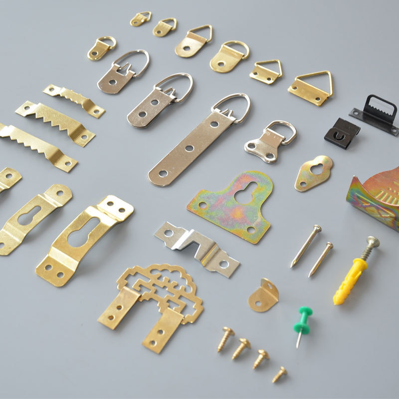 Photo Frame Accessories Hooks, Traceless Nails, Oil Painting Hooks, Metal Picture Hanging Hooks, Four-Eye Hidden Hanging Rings, Sawtooth Nail-Free Hooks