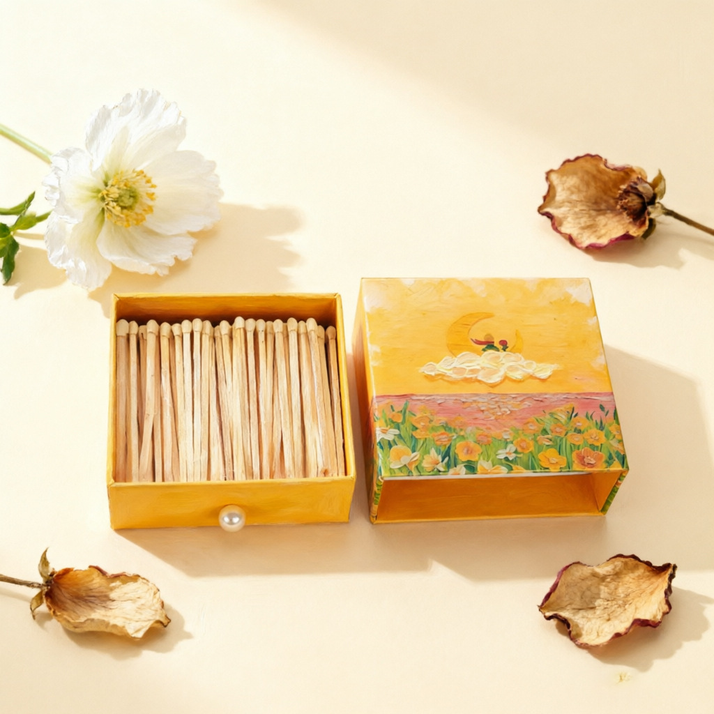 Velas de aromaterapia, fósforos de mango largo especiales, botellas de fósforos de colores al por mayor, materiales de fuego antiguos, versión extendida de alto valor