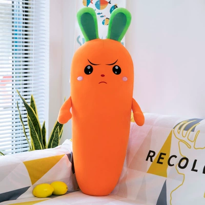 Wholesale New Carrot Pillow Plush Toy Sleeping Legs Girl Super Cute Doll Doll Dropshipping (Oyuncaq yastıqlar) - angry-50cm02kg