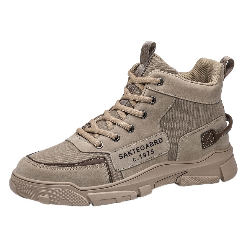 Botas Martin para hombre, zapatos altos de suela gruesa transpirables de malla para hombre, comercio exterior, venta al por mayor, zapatos de trabajo ligeros de estilo británico de moda para exteriores