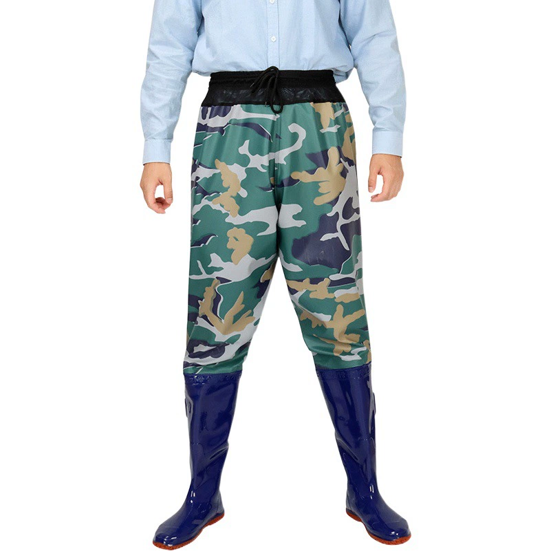 Водные штаны, облегающие пояс, мужские и женские рисовые Сапоги выше колена и до половины тела, утолщенные непромокаемые рыболовные штаны, Нескользящие удлиненные штаны с вилками