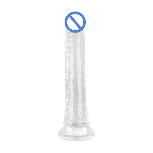 SNAILAGE Classic artificial dildo, ballless dildo, high quality TPE material, crystal clear white for women