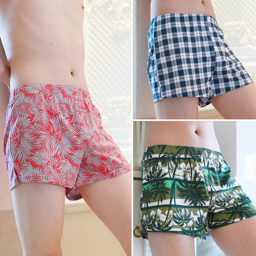 Men's underwear, men's boxer pure cotton, personalized mid-waist boys' Arrow pants, youth live broadcast, cross-border summer breathable trend