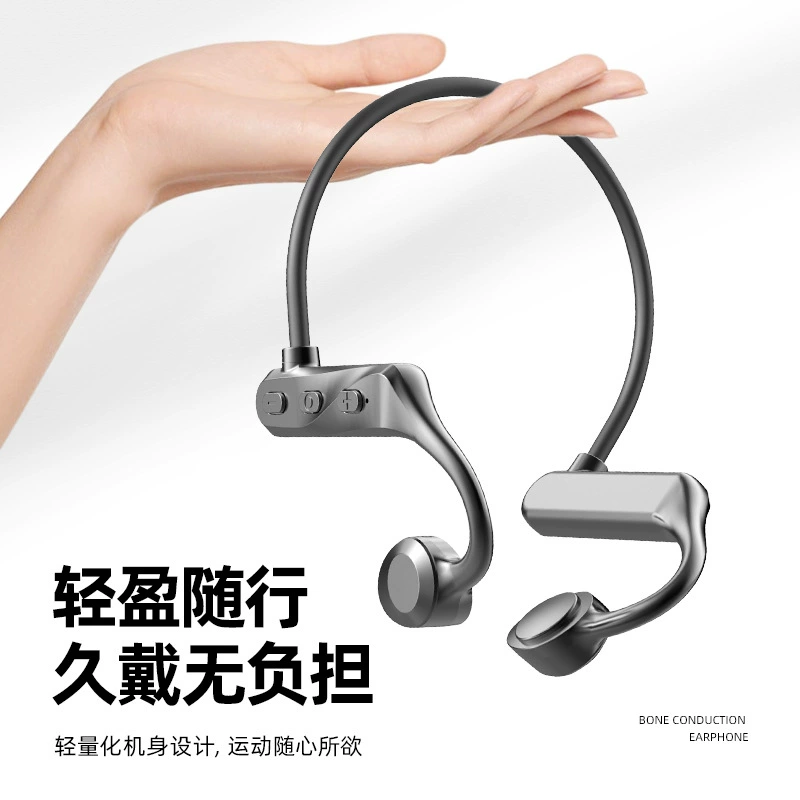 Костная проводимость Bluetooth-гарнитура с креплением за ухо, мягкая посадка, для музыки и спорта, беспроводная, от производителя