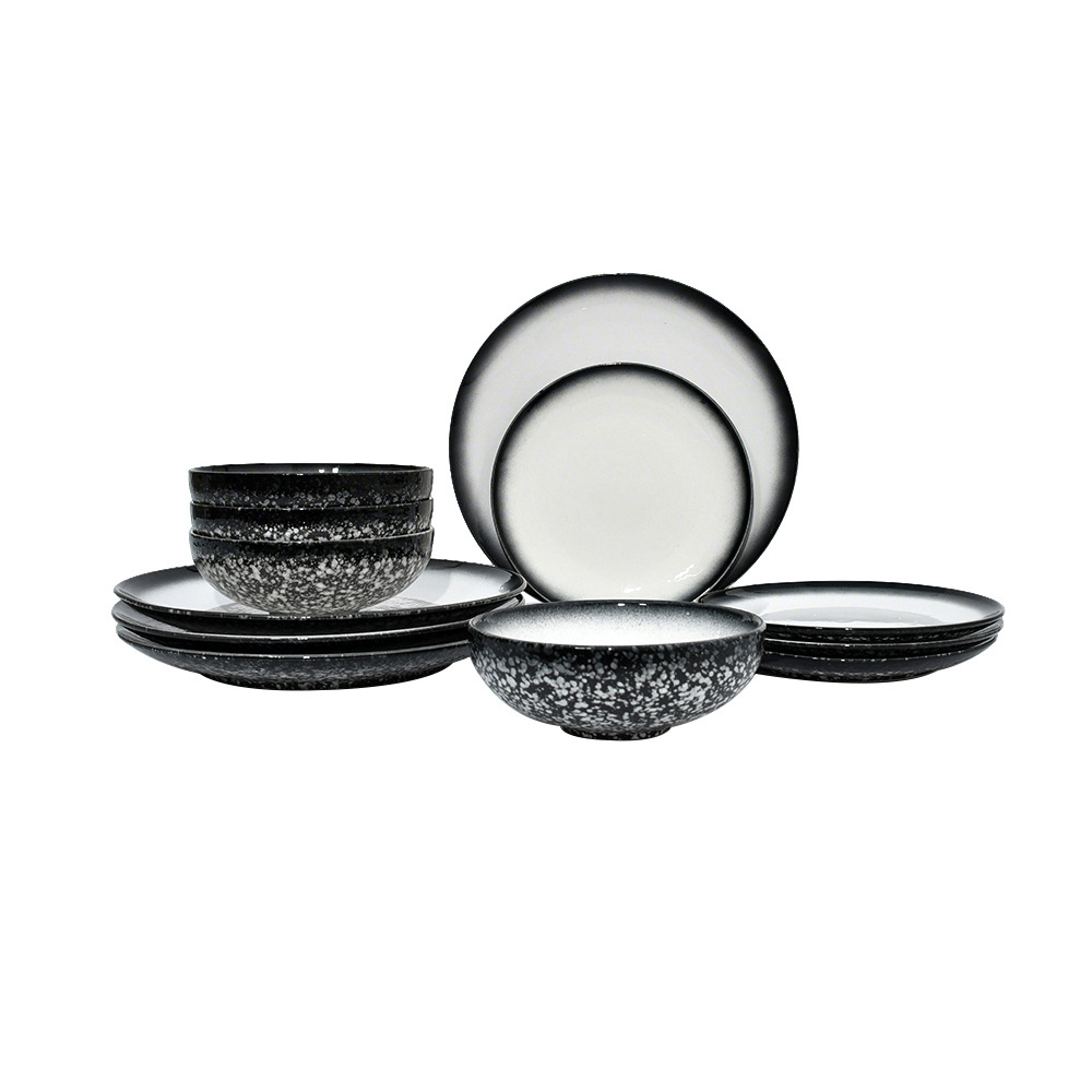 Snowflake Pattern 16-Piece Ceramic Dinnerware Set