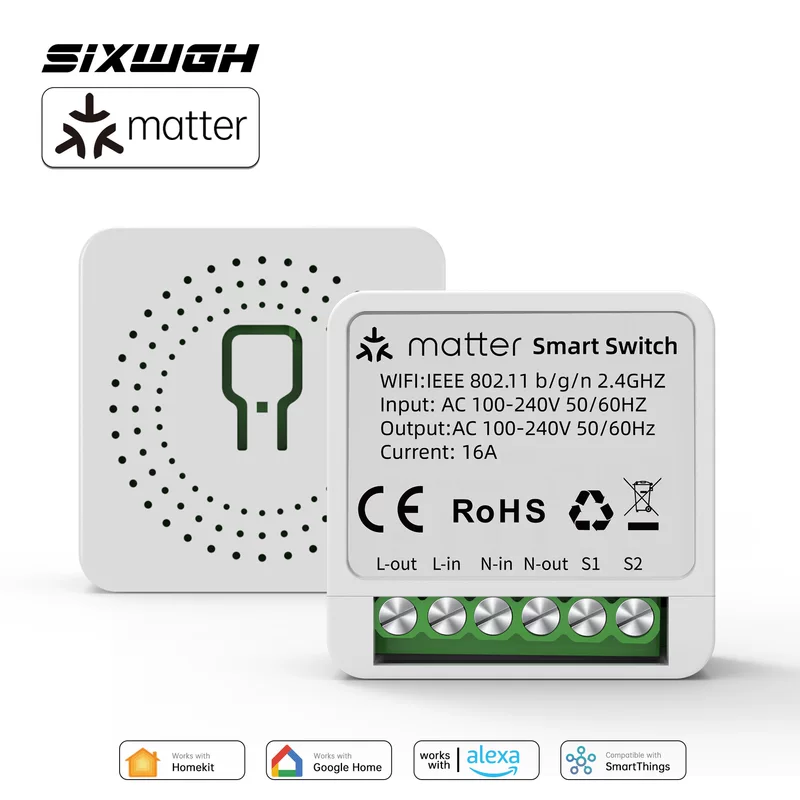 MATTER Porter Dark Box Умный выключатель Wi-Fi