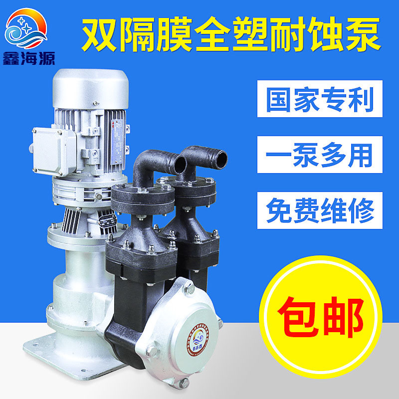 山东厂家批发小型轻便立式电动双隔膜泵  隔膜泵包邮排污