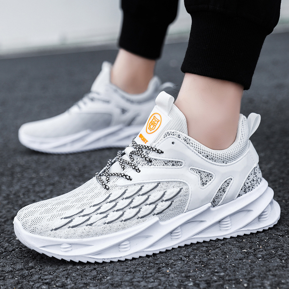 Zapatos deportivos de otoño nuevos zapatos casuales de lazos bajos tejidos transpirables cómodos zapatos de hombre fábrica al por mayor