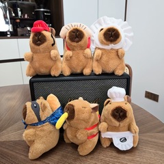 カピバラ フライドポテト パン グルメシリーズ ペンダント ぬいぐるみ カピバラ人形 バッグペンダント キーホルダー