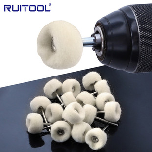 High quality wool grinding head with rod cashmere ball polishing wheel jade amber jewelry metal mirror polishing electric grinding