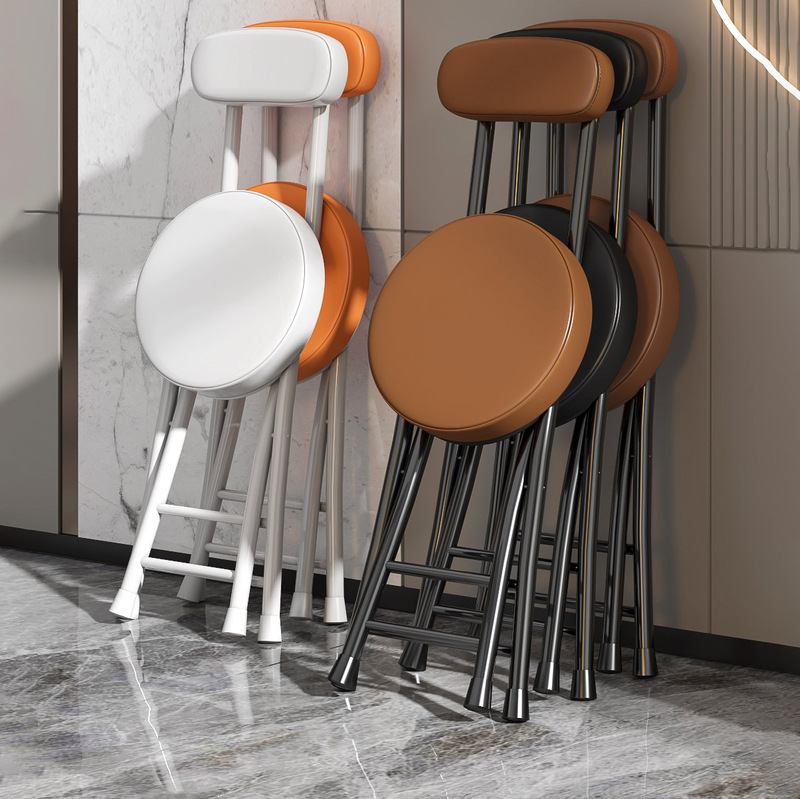 Simple Dining Table Stool Modern Internet Popular High Round Stool Household Small Stool Stackable Low Stool Chair Folding Stool Backrest Simple Dining Table Stool Modern Internet Popular High Round Stool Household Small Stool Stackable Low Stool Chair Folding Stool Backrest