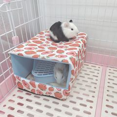 Rabbit shelter hedgehog guinea pig bottomless nest can be placed in the toilet nest hamster nest small pet hiding house