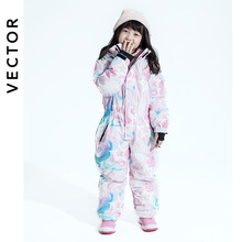 VECTOR新款男女童滑雪服保暖透气连体雪服男女童一件代发