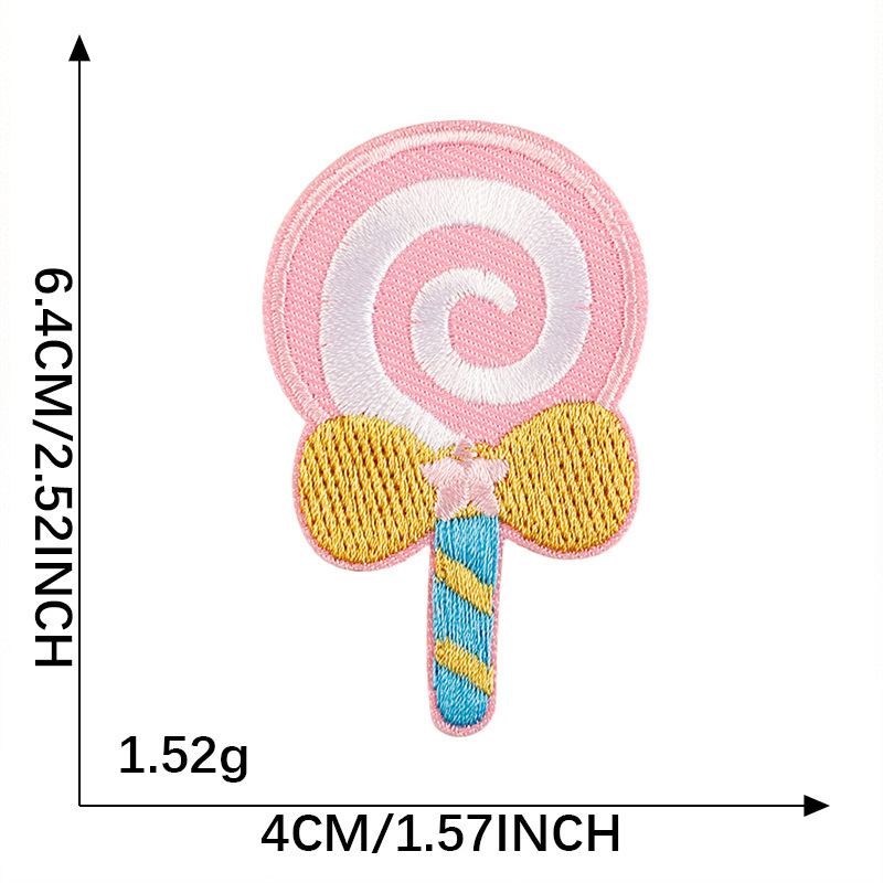 刺繍ステッカーピンクシリーズケーキアイスクリームパッチステッカー自己粘着衣類アクセサリー DIY ハンドブックパッチ布ステッカー|undefined