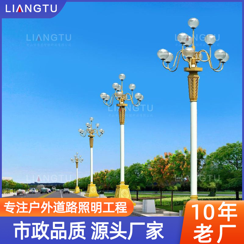 LED中华灯亚克力灯罩玉兰灯市政户外景观灯广场新农村高杆道路灯