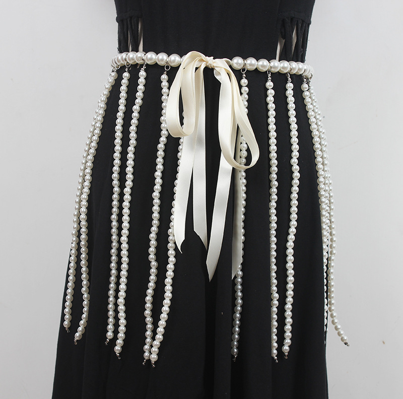 2021年新款个性珍珠超闪烫钻流苏腰链肚皮舞仙女配饰饰品舞蹈搭配|ms