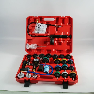 Car Repair Tools 28-Piece Set Water Tank Leak Detector Pressure Gauge Coolant Car Water Tank Pressure Leak Tester Wholesale (Mühərrik tənzimləmə alətləri) - 28-piece-water-tank-leak-detector-set