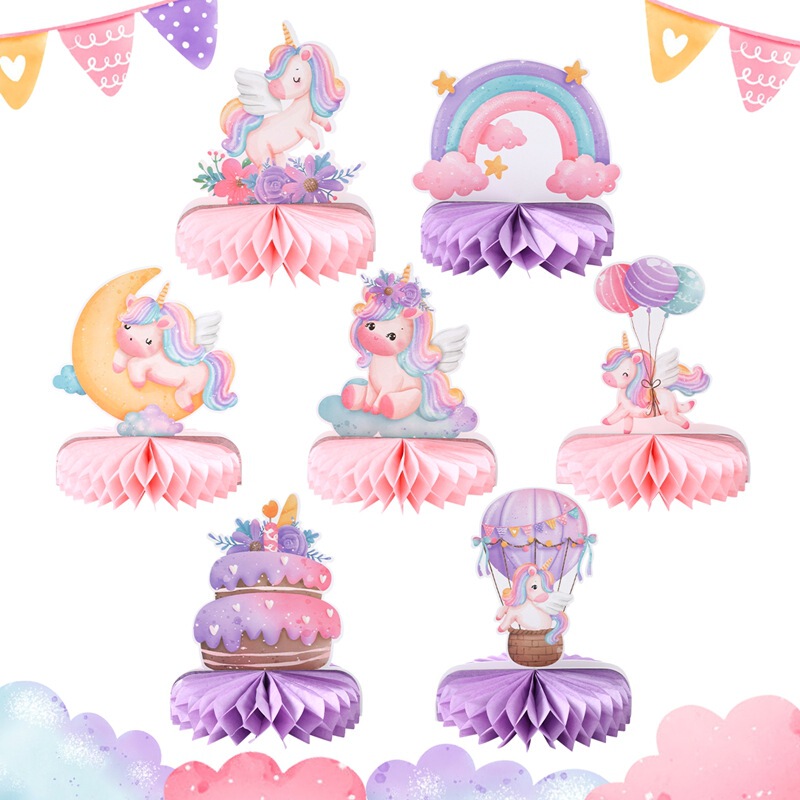 Unicorn Honeycomb Decorations Holiday Party Honeycomb Plates Party Decorations Honeycomb Balls Cake Honeycomb Decorations Ornaments