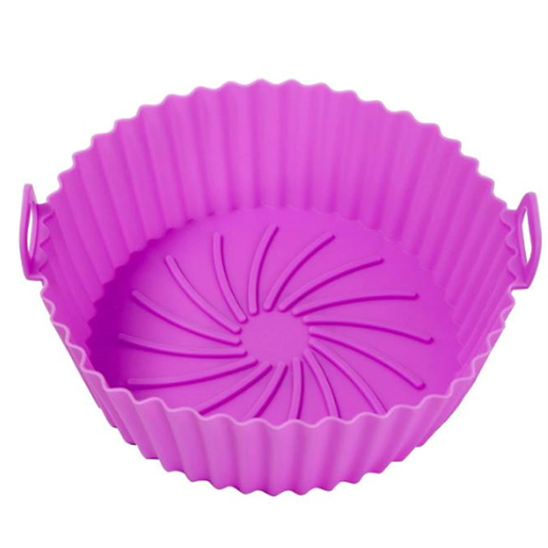 Transfronterizos Amazon AIRFRYER aire de silicona freidora de aire friedora tazón freidora de silicona azul bandeja de tostada