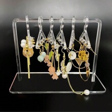 亚克力DIY组装耳环耳钉梳妆台收纳架透明耳饰耳吊首饰展示架