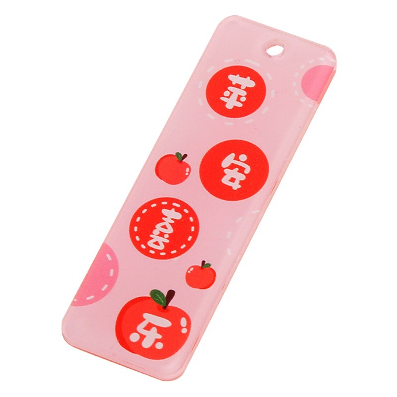 diy Accessories Double-sided Fruit Text Brand Berry Worry Inspirational Text Pendant Good Meaning Keychain