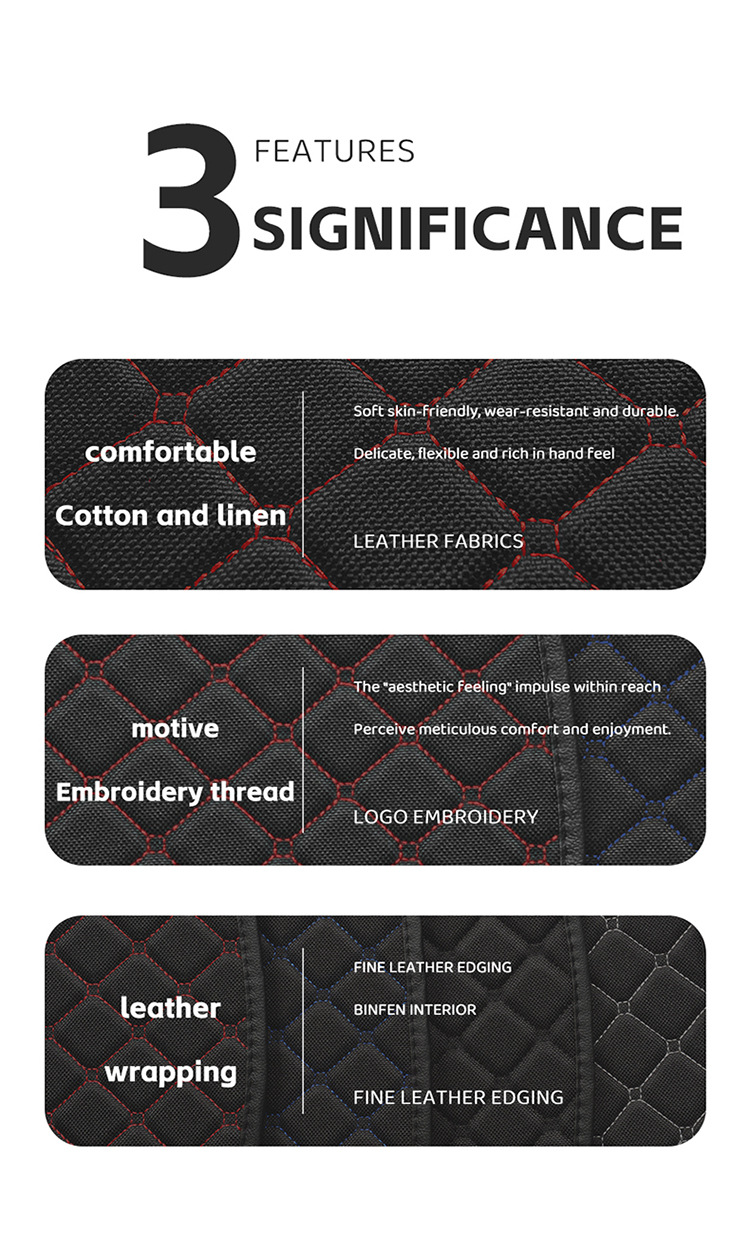 Cross-Border Popular Car Seat Cushion, Universal for All Seasons, Tie-Free Anti-Slip Three-Piece Set, Five-Seat Linen Seat Cushion, Drop Shipping
