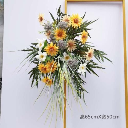 婚庆仿真花道具仿真路引花背景架拐角花铁艺几何屏风挂花橱窗酒店|undefined