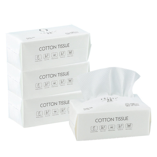 Thickened cotton 100-pump face towel disposable facial cleansing cotton soft towel dry and wet dual-use makeup remover cleansing towel wholesale