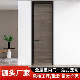 极简门内平内开卧室房间门室内木门套装门家用厨房内开实木复极窄