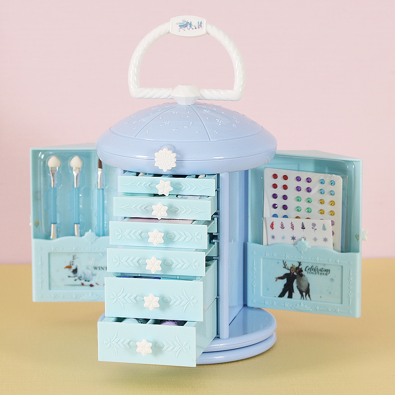 Disney Princess Frozen Children's Cosmetic Set Elsa Little Girl Cosmetic Box Birthday Gift Toy