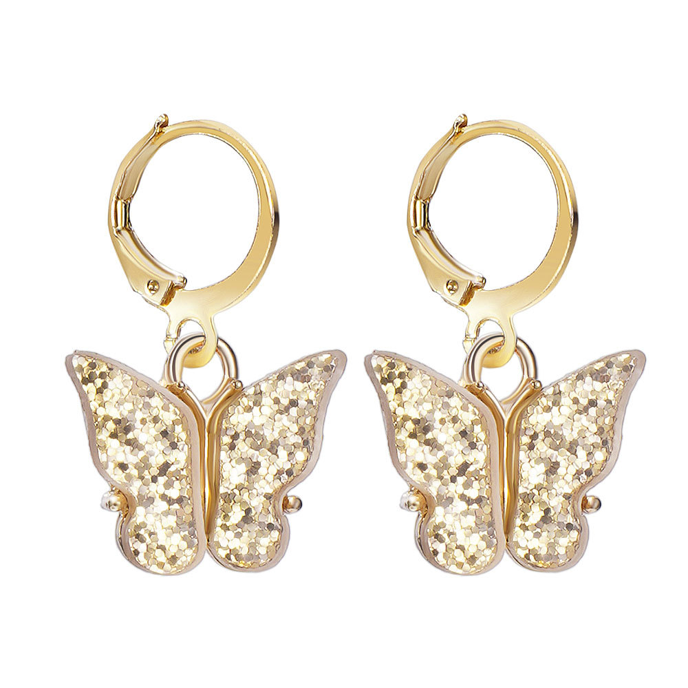 Geometric, Butterfly Pattern Unisex Gender Unisex Fashion Geometric Butterfly Alloy Artificial Pearls Earrings Drop Earrings