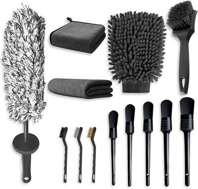Wheel Tire Brush, Car cleaning tools - 13-piece-set