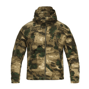 Tad Sharkskin Jacket Outdoor Warm Fleece Lining Cold-Proof Camouflage Fleece Jacket Zipper Windproof