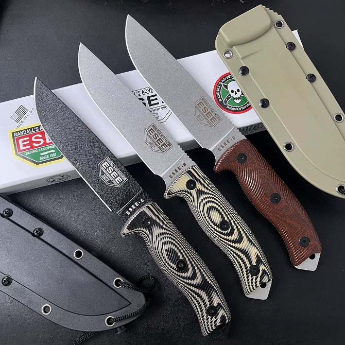 Новый 2025 ESEE-6 выживательный тактический нож, высокая твёрдость, многофункциональный уличный нож, тактический инструмент