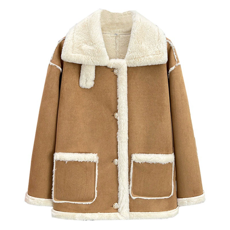 Зима 200 кошек Толстая сестра Мода Сладкая как можно больше плюша сращивания хлопка одежда теплое пальто больших размеров женская 1537